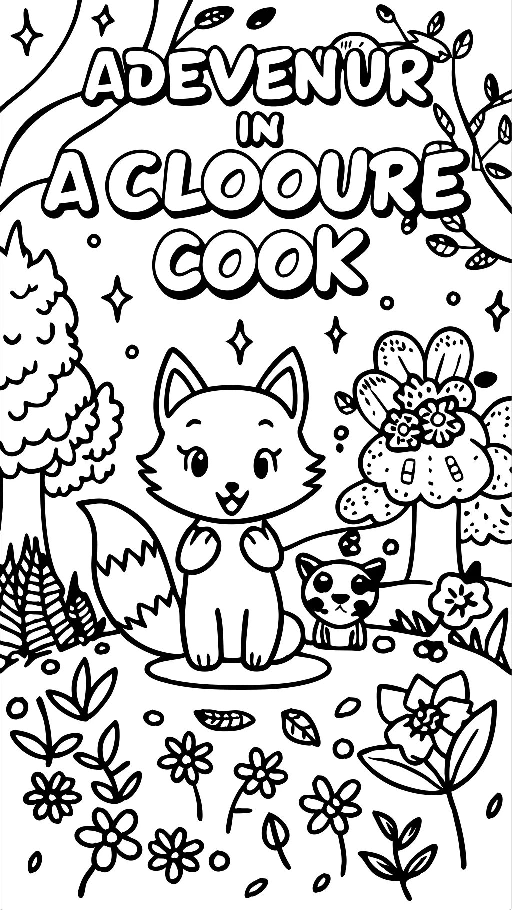 Page de couverture de livre de coloriage pour enfants